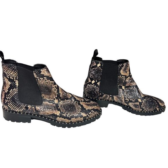 PAIGE Snake Print Ankle Boots - Picture 3 of 8